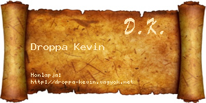 Droppa Kevin névjegykártya