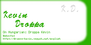 kevin droppa business card